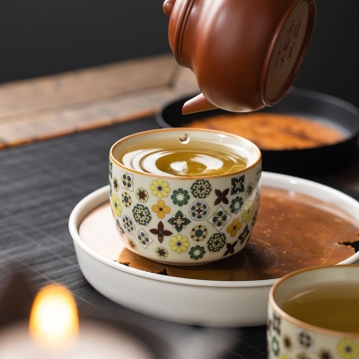 Single Ceramic Ru Kiln Kung Fu Tea Cup 17 02