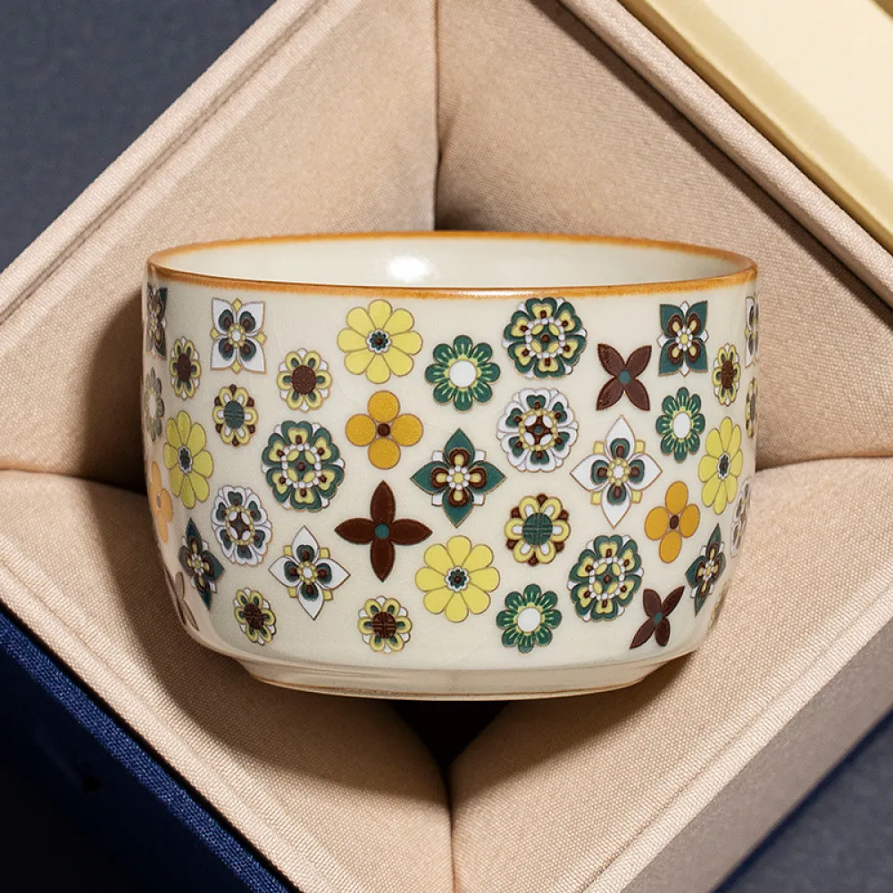 Single Ceramic Ru Kiln Kung Fu Tea Cup 17