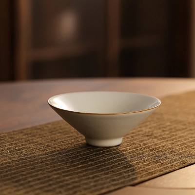 Single Ceramic Ru Kiln Kung Fu Tea Cup 18 01