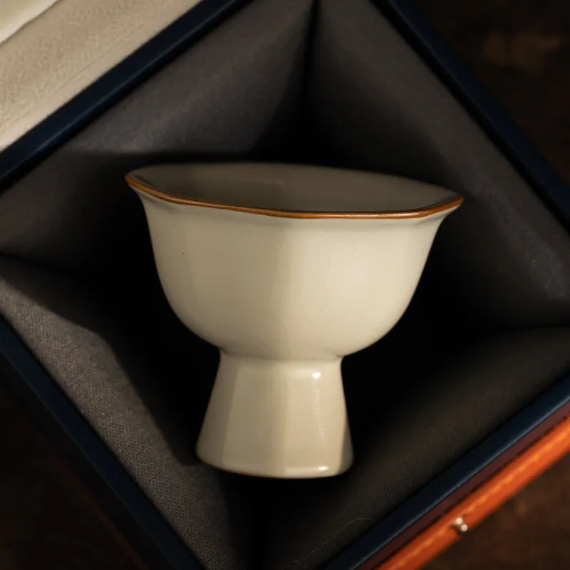 Single Ceramic Ru Kiln Kung Fu Tea Cup 19