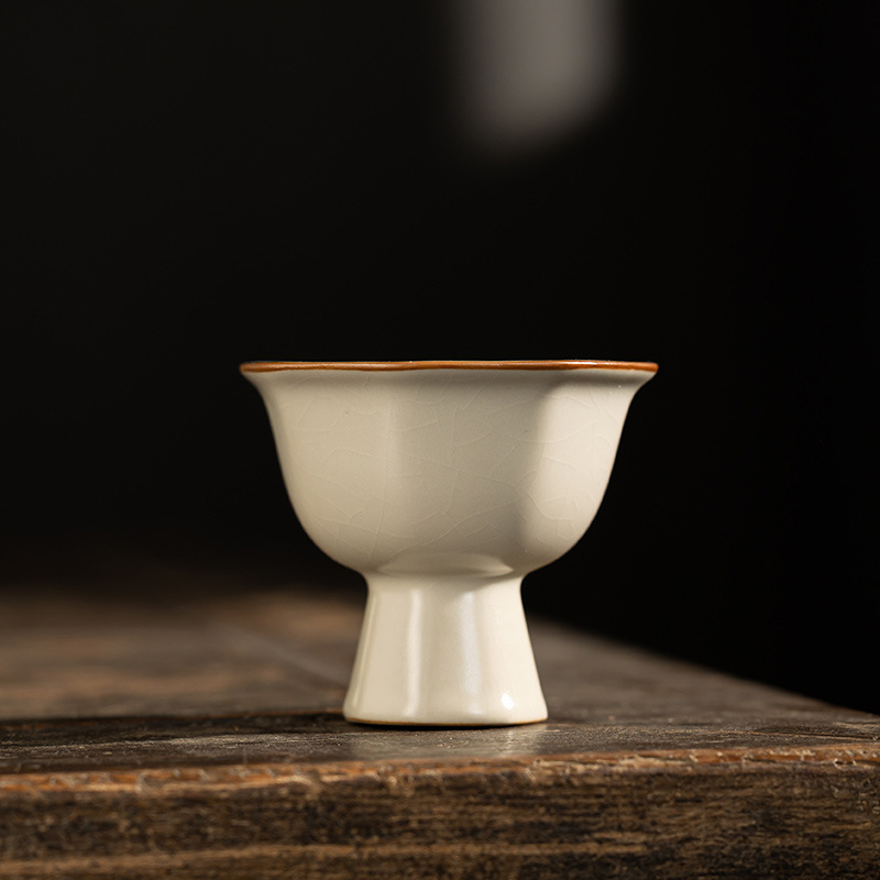 Single Ceramic Ru Kiln Kung Fu Tea Cup 19