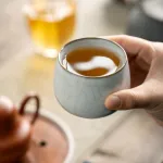 Single Ceramic Ru Kiln Kung Fu Tea Cup 1