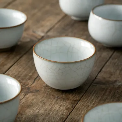 Single Ceramic Ru Kiln Kung Fu Tea Cup 1 02