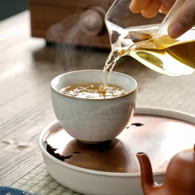 Single Ceramic Ru Kiln Kung Fu Tea Cup 1 01