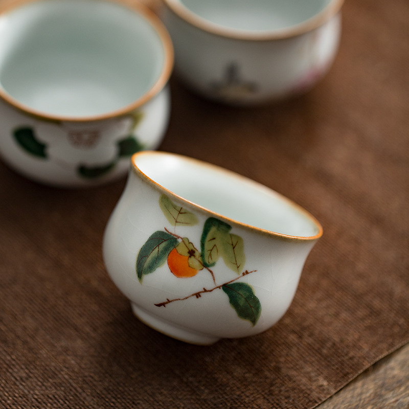 Single Ceramic Ru Kiln Kung Fu Tea Cup 20