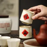 Single Ceramic Ru Kiln Kung Fu Tea Cup 21