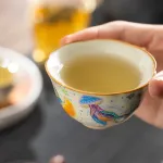Single Ceramic Ru Kiln Kung Fu Tea Cup 2