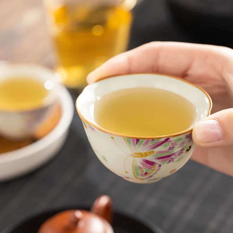 Single Ceramic Ru Kiln Kung Fu Tea Cup 3