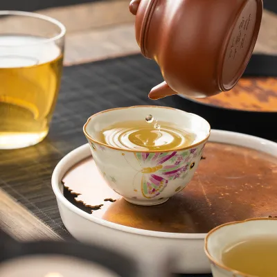 Single Ceramic Ru Kiln Kung Fu Tea Cup 3 02