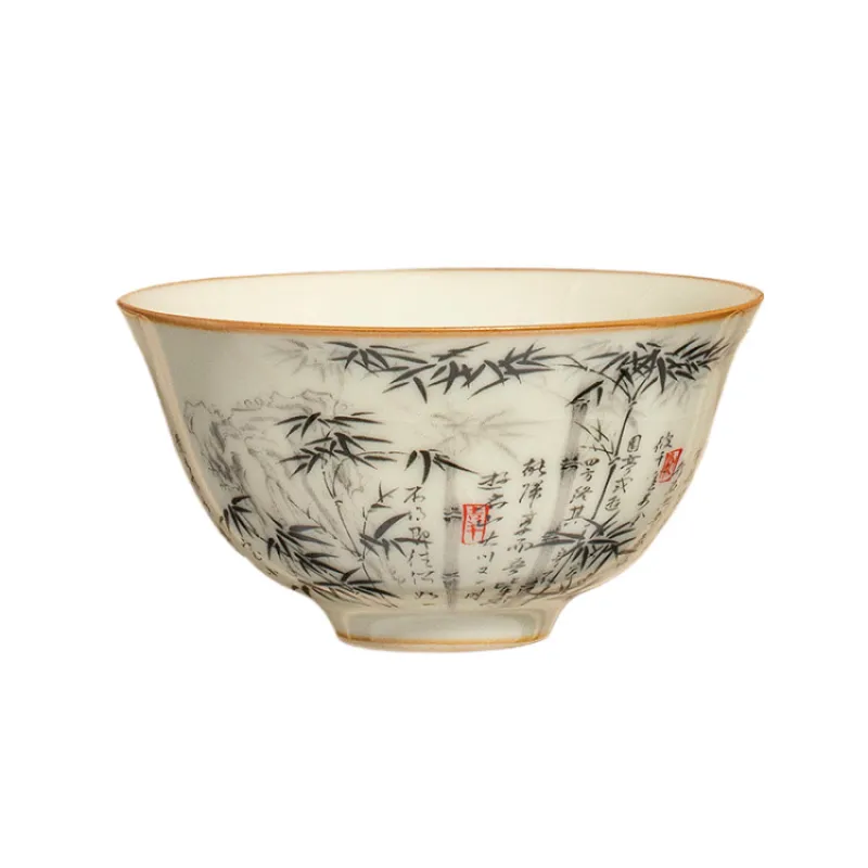 Single Ceramic Ru Kiln Kung Fu Tea Cup 4