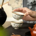 Single Ceramic Ru Kiln Kung Fu Tea Cup 4