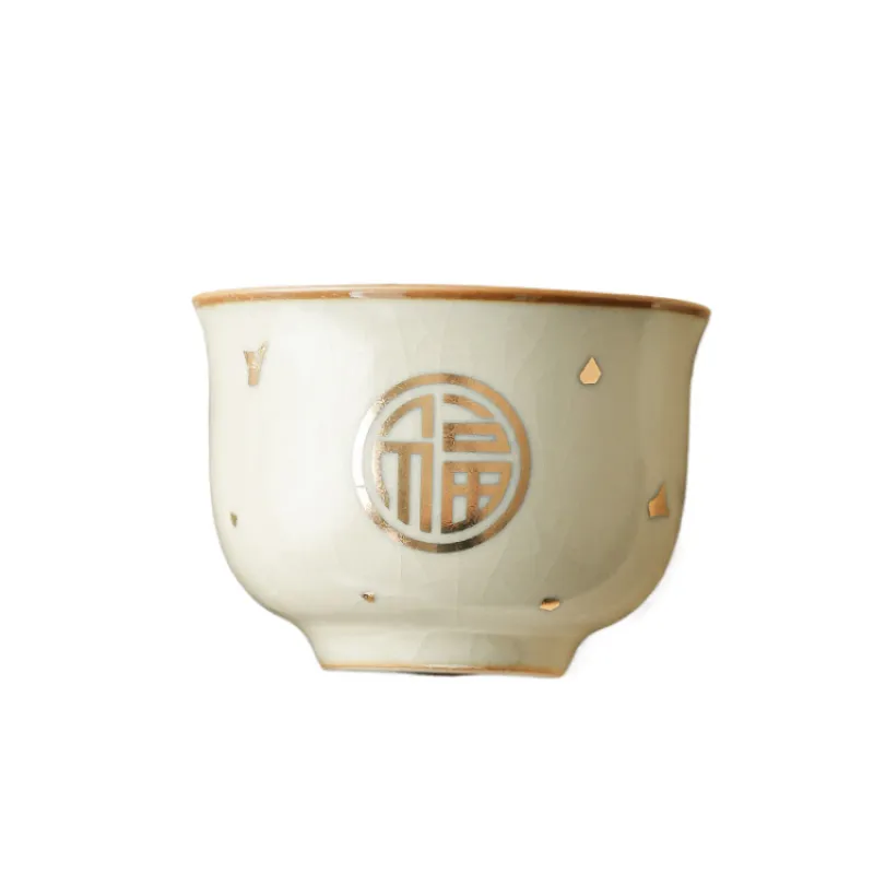 Single Ceramic Ru Kiln Kung Fu Tea Cup 5