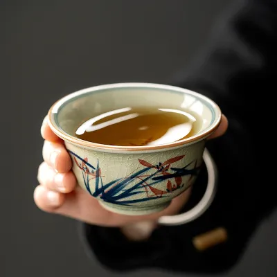 Single Ceramic Ru Kiln Kung Fu Tea Cup 6 01