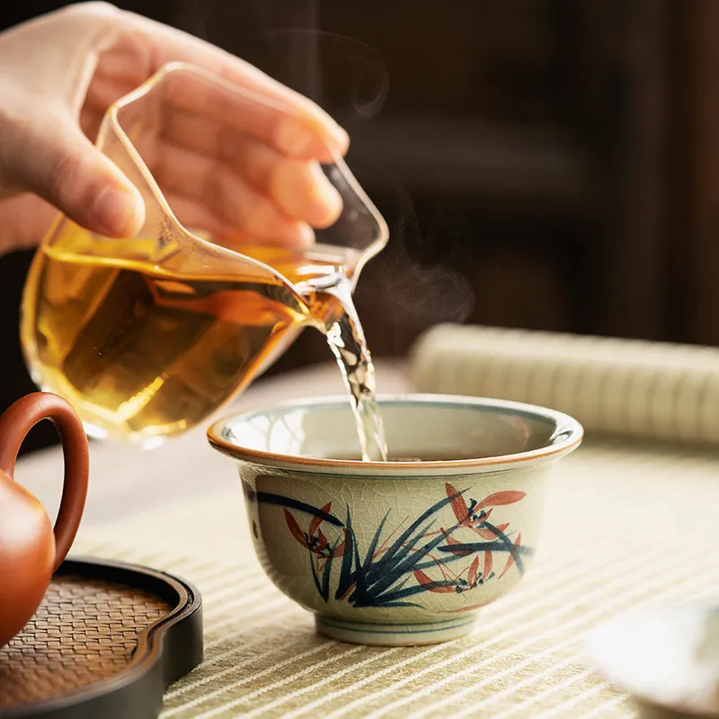 Single Ceramic Ru Kiln Kung Fu Tea Cup 6