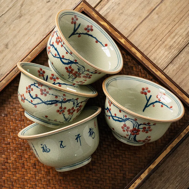 Single Ceramic Ru Kiln Kung Fu Tea Cup 7