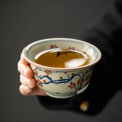 Single Ceramic Ru Kiln Kung Fu Tea Cup 7 01