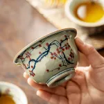 Single Ceramic Ru Kiln Kung Fu Tea Cup 7
