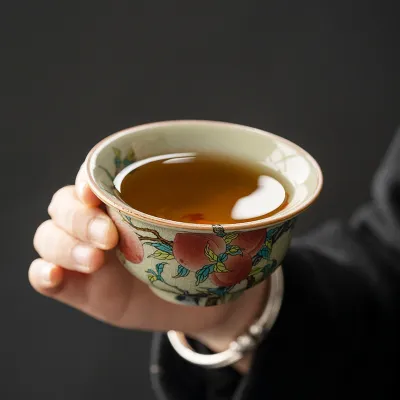 Single Ceramic Ru Kiln Kung Fu Tea Cup 9 01