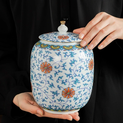 Blue And White Tea Jar Moisture-Proof Tea Storage Jar 1 02