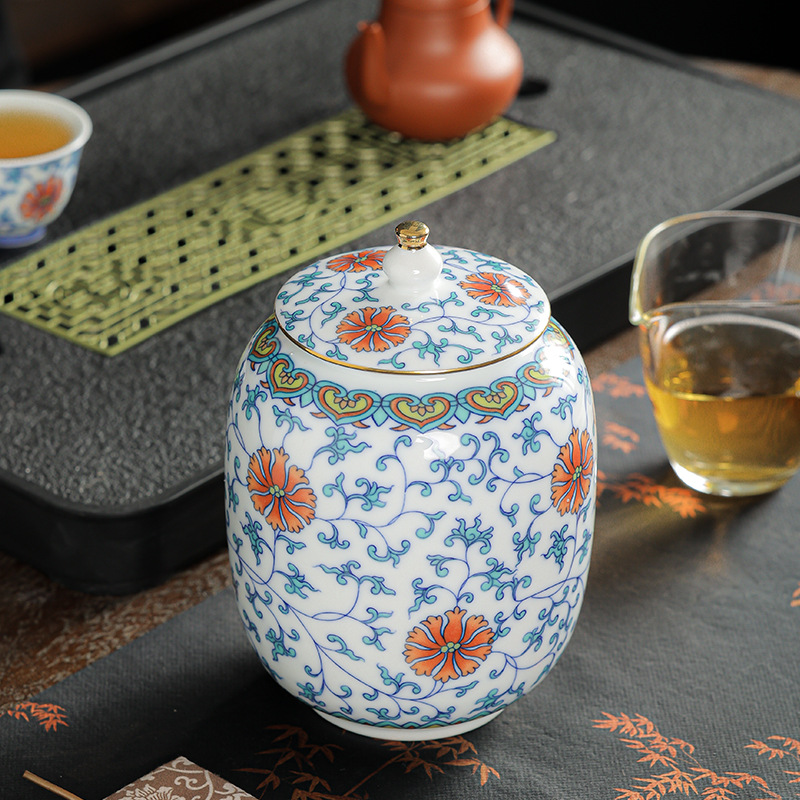Blue And White Tea Jar Moisture-Proof Tea Storage Jar 1