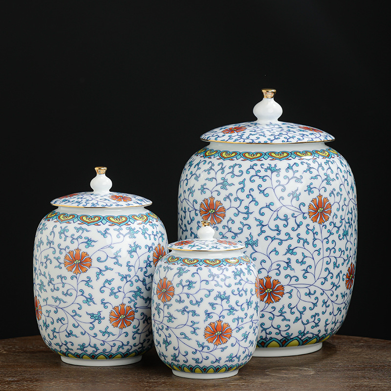 Blue And White Tea Jar Moisture-Proof Tea Storage Jar 1