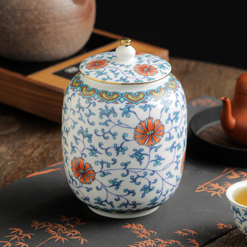 Blue And White Tea Jar Moisture-Proof Tea Storage Jar 1