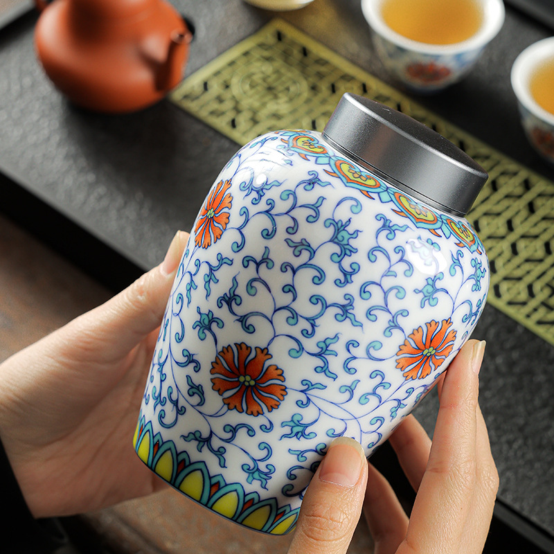 Blue And White Tea Jar Moisture-Proof Tea Storage Jar 2