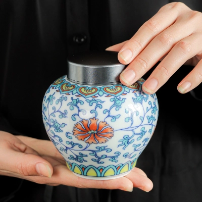 Blue And White Tea Jar Moisture-Proof Tea Storage Jar 4  01