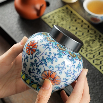 Blue And White Tea Jar Moisture-Proof Tea Storage Jar 4  02