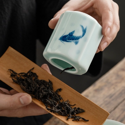 Blue And White Tea Jar Moisture-Proof Tea Storage Jar 5 02