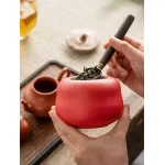 Ceramic Sealed Portable Travel Persimmon Tea Jar For Good Luck