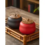 Ceramic Sealed Portable Travel Persimmon Tea Jar For Good Luck