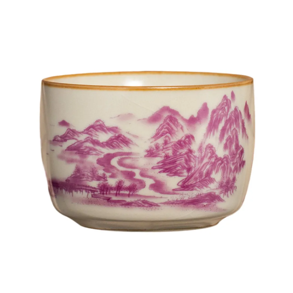 Single Ceramic Ru Kiln Kung Fu Tea Cup 23