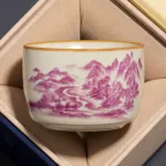 Single Ceramic Ru Kiln Kung Fu Tea Cup 23