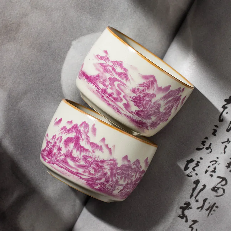 Single Ceramic Ru Kiln Kung Fu Tea Cup 23