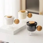 Simple Glass Ceramic Tea And Water Separation Cup With Lid 1