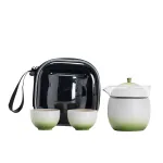 Handle Teapot Two Cups Outdoor Portable Teacup Set 1