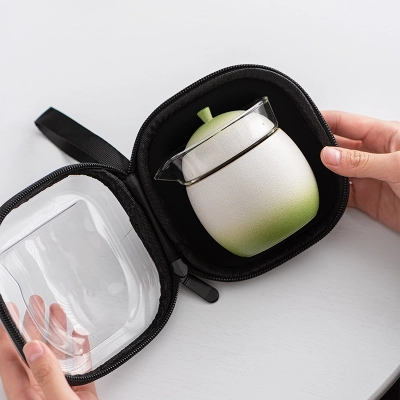 Handle Teapot Two Cups Outdoor Portable Teacup Set 1 02