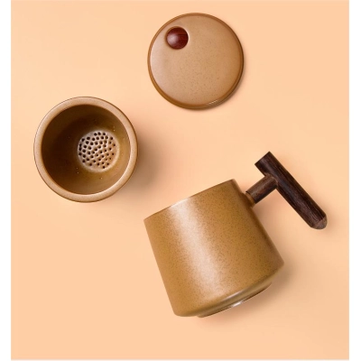 Simple Ceramic Tea And Water Separation Cup With Lid 2 01
