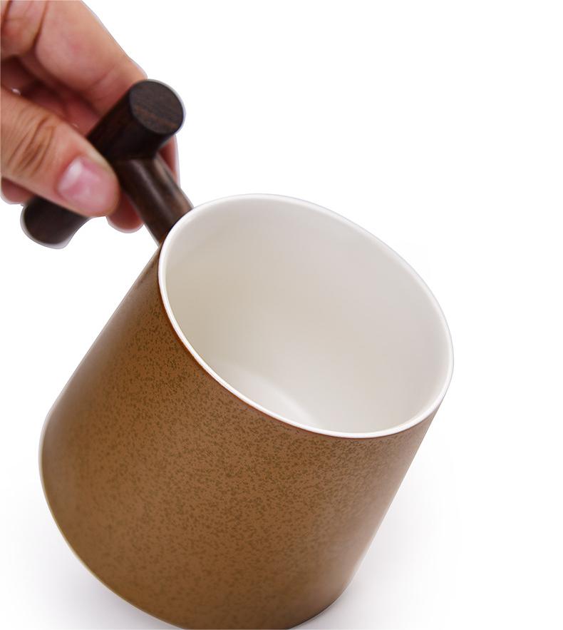 Simple Ceramic Tea And Water Separation Cup With Lid 2