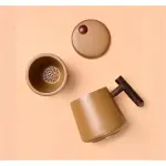 Simple Ceramic Tea And Water Separation Cup With Lid 2