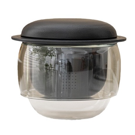 Simple Glass Ceramic Tea And Water Separation Cup With Lid 3