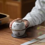 Travel Tea Set Outdoor Ceramic Teapot Teacup Gift Souvenir 10