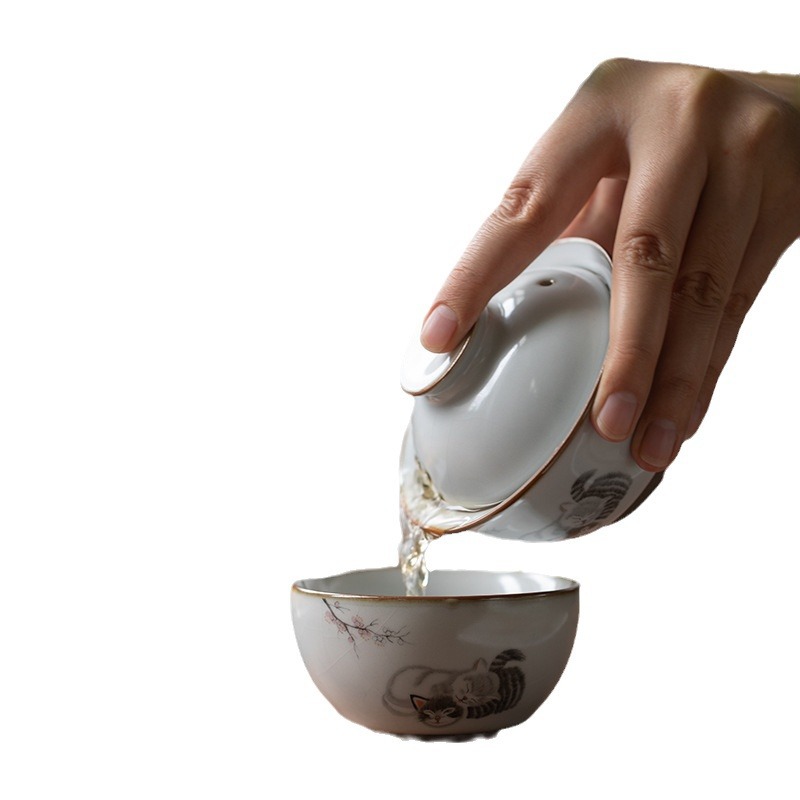 Travel Tea Set Outdoor Ceramic Teapot Teacup Gift Souvenir 10