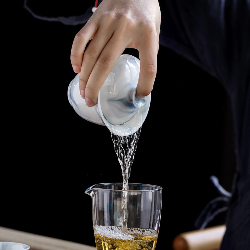 Travel Tea Set Outdoor Ceramic Teapot Teacup Gift Souvenir 12