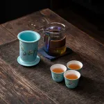 Travel Tea Set Outdoor Ceramic Teapot Teacup Gift Souvenir 14