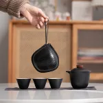 Travel Tea Set Outdoor Ceramic Teapot Teacup Gift Souvenir 15