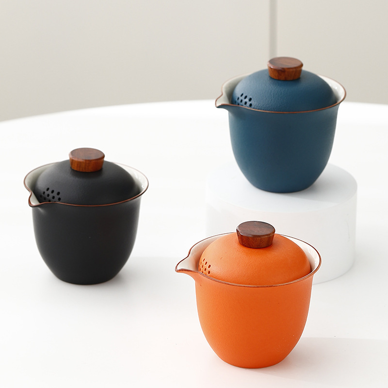 Travel Tea Set Outdoor Ceramic Teapot Teacup Gift Souvenir 15