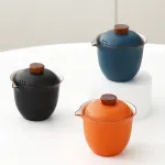 Travel Tea Set Outdoor Ceramic Teapot Teacup Gift Souvenir 15