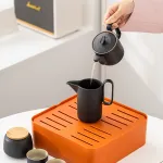 Travel Tea Set Outdoor Ceramic Teapot Teacup Gift Souvenir 17